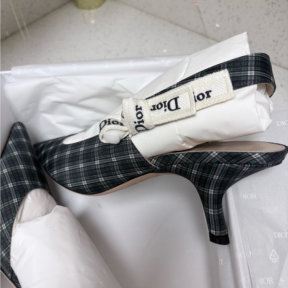 J'Adior Slingback Pump
Multicolor Check'n'Dior Printed Technical Fabric